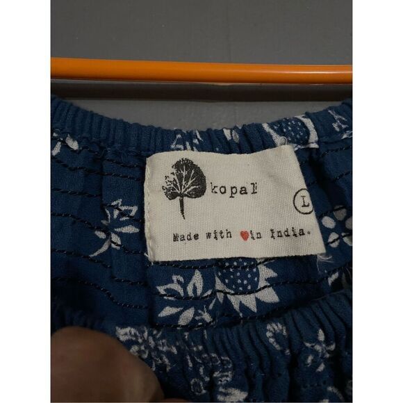 Anthropologie Kopal Women Blue Pink Mohini Skirt Boho Combo Set Size Large - Picture 6 of 11